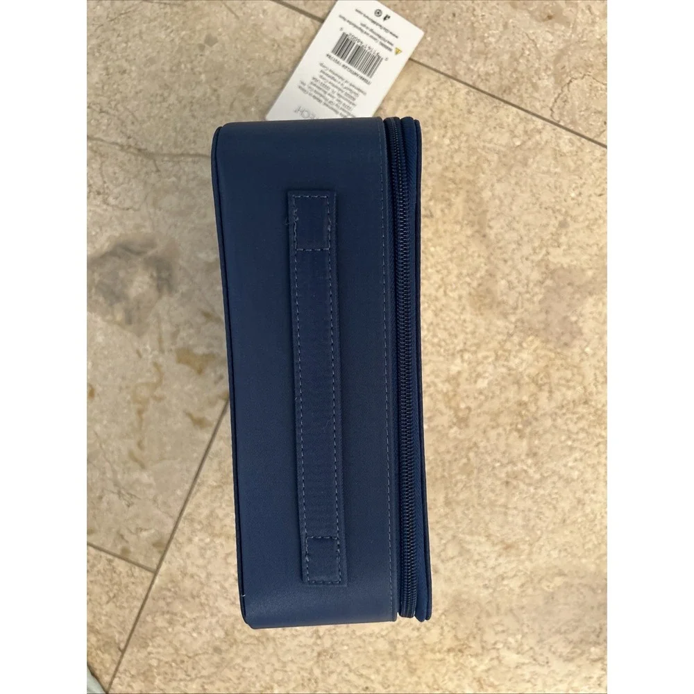 Glo‎ Tech 3 Piece Set Cosmetic Bag Duo Compact Mirror Travel Organizer Navy Blue